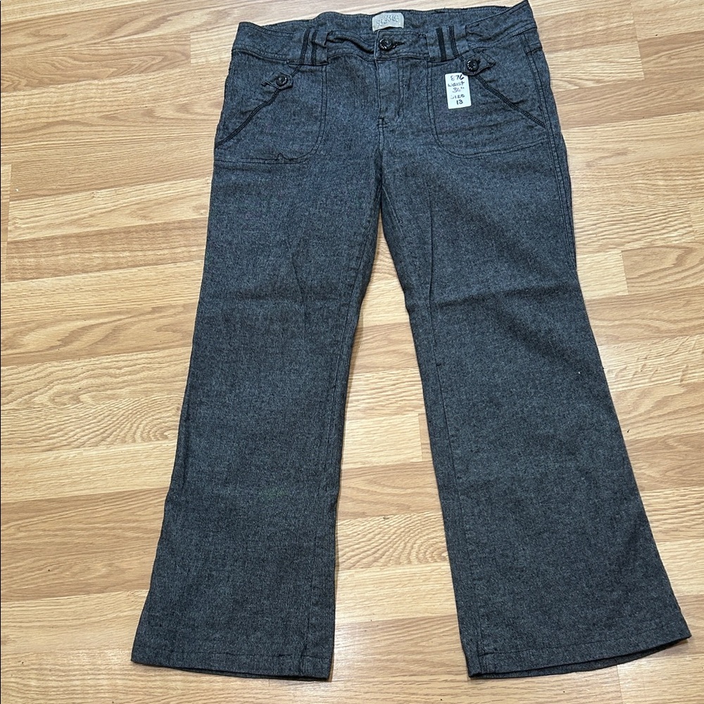 876.   Bee Bop Textured Grey Pants